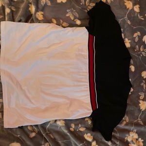 Never worn short sleeve mens shirt black white and red size medium